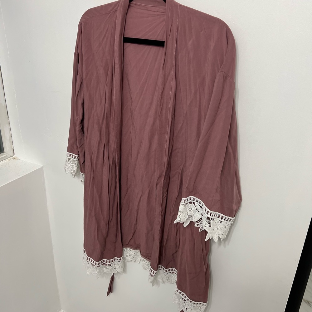 Dusty Rose Robe - Picture 3 of 4